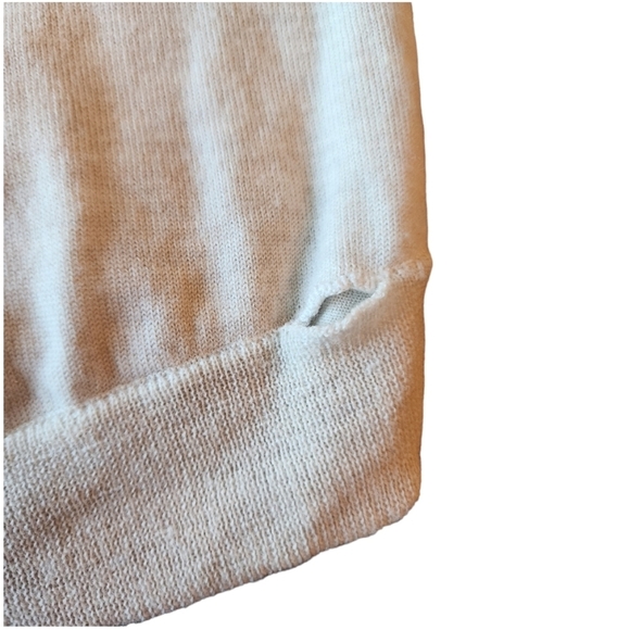 J. Crew wool blend light gray silver crewneck high low hem sweater M - Picture 13 of 14